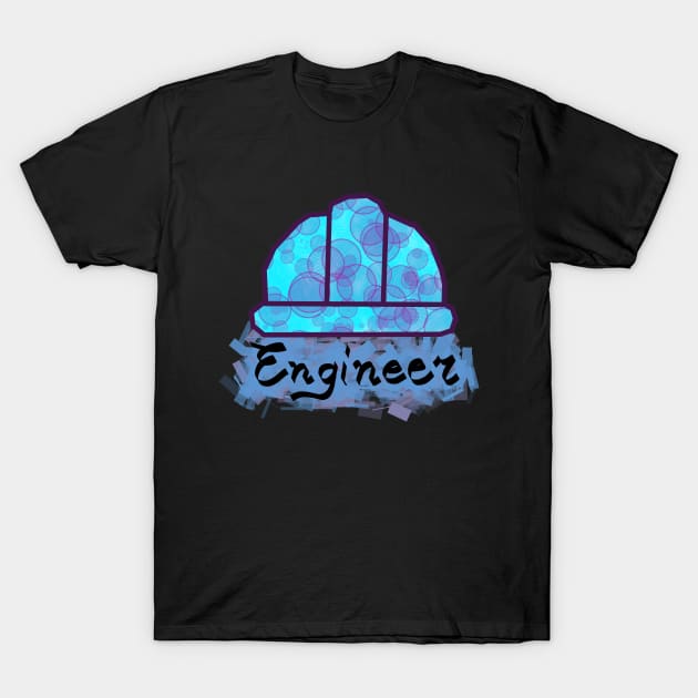 Engineer Colorful Hard Hat T-Shirt by Josh Diaz Villegas